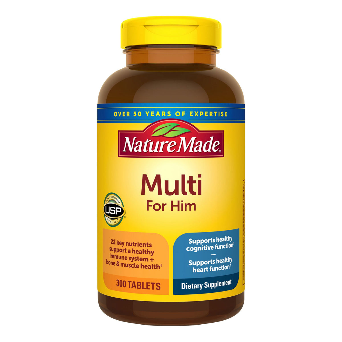 Nature Made Multivitamin For Him Tablets with No Iron, 300 ct.