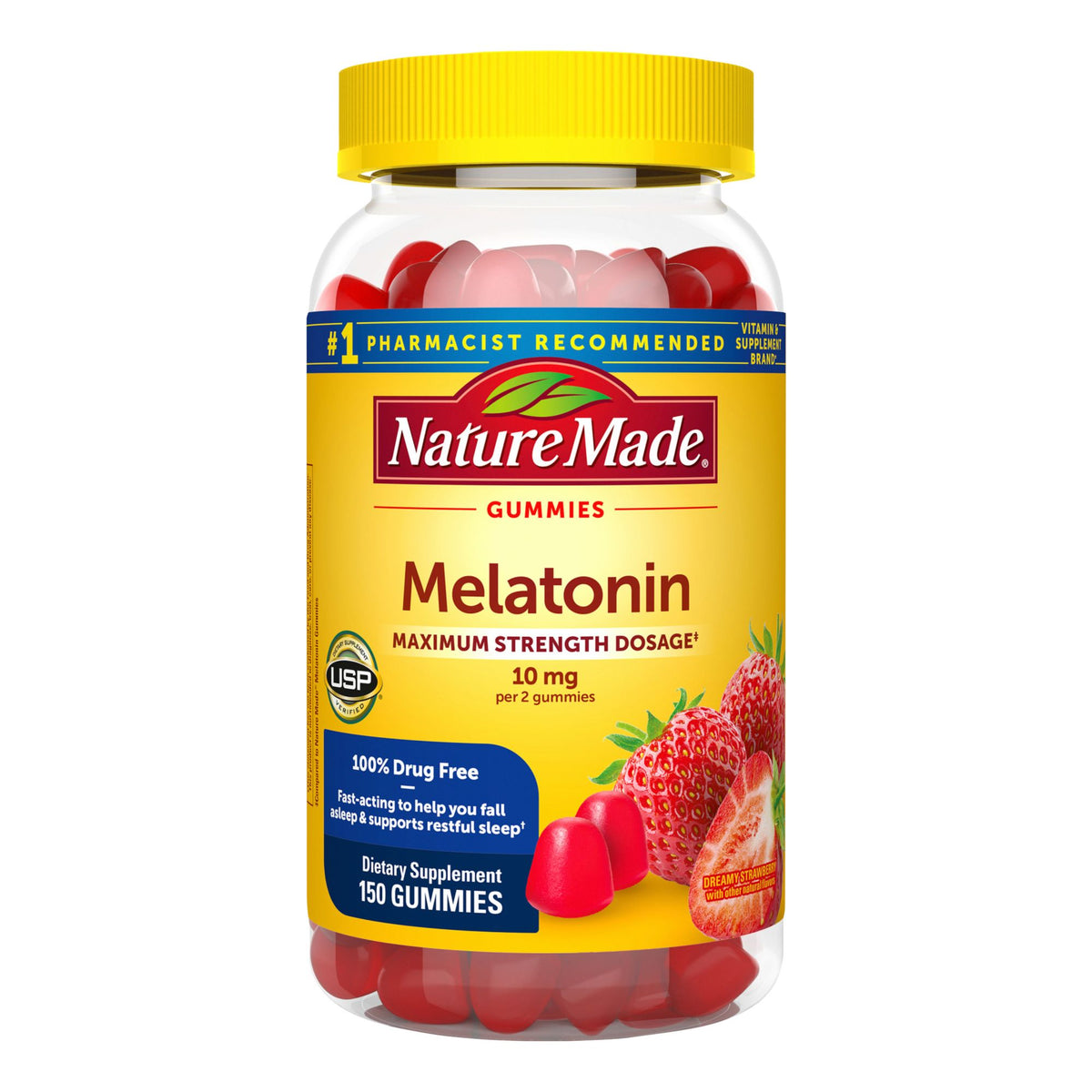 Nature Made Melatonin 10mg Per Serving Melatonin Gummies, 150 ct.