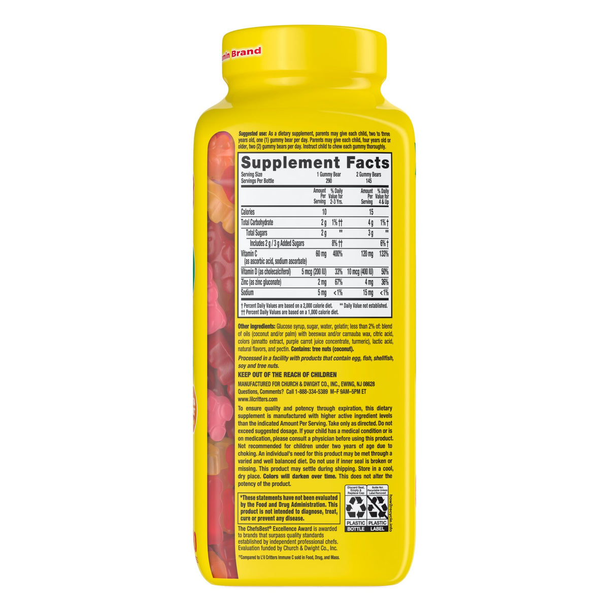 L'il Critters Immune C Gummy Vitamins, 290 ct.