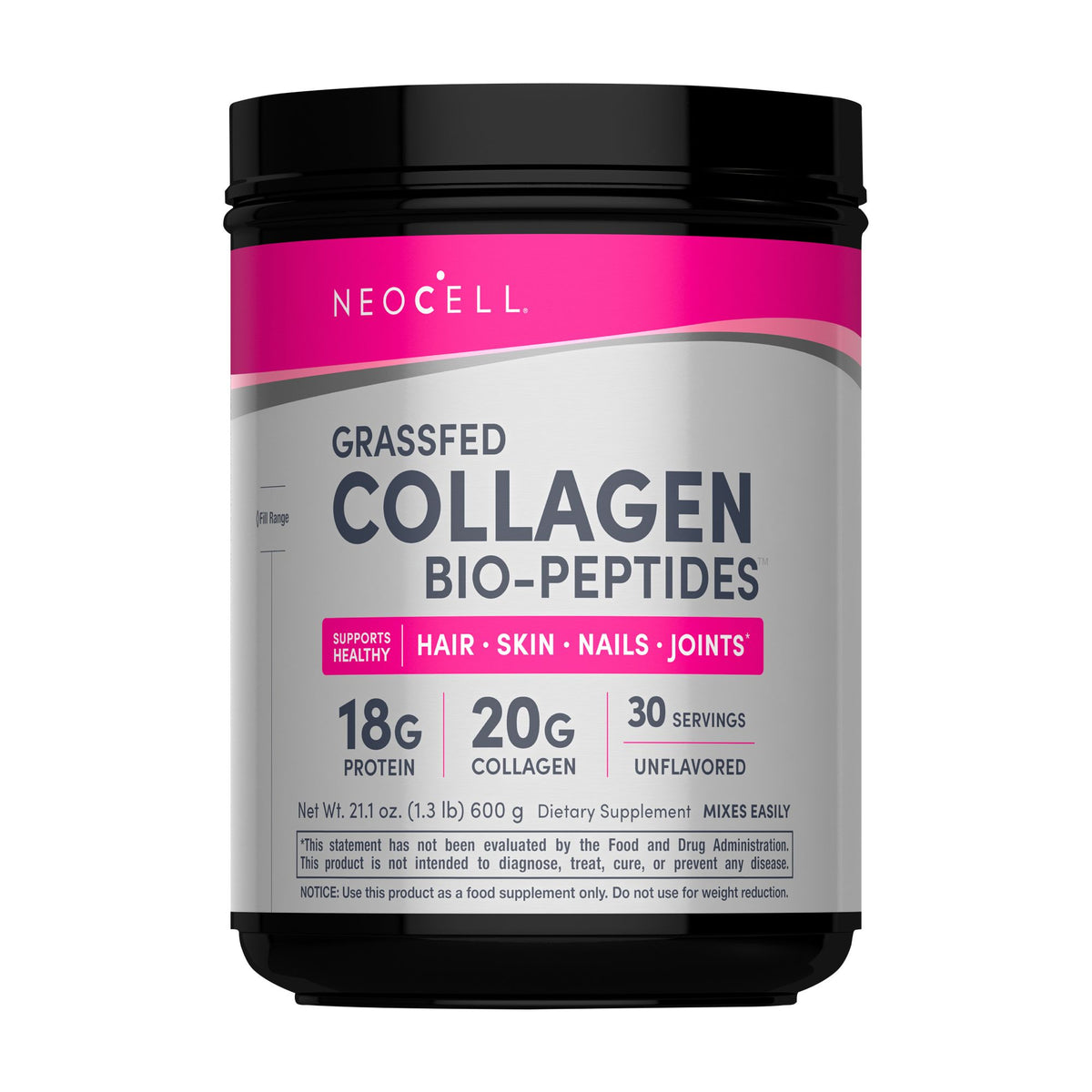 NeoCell Grassfed Collagen Bio-Peptides Powder, 21.2 oz.
