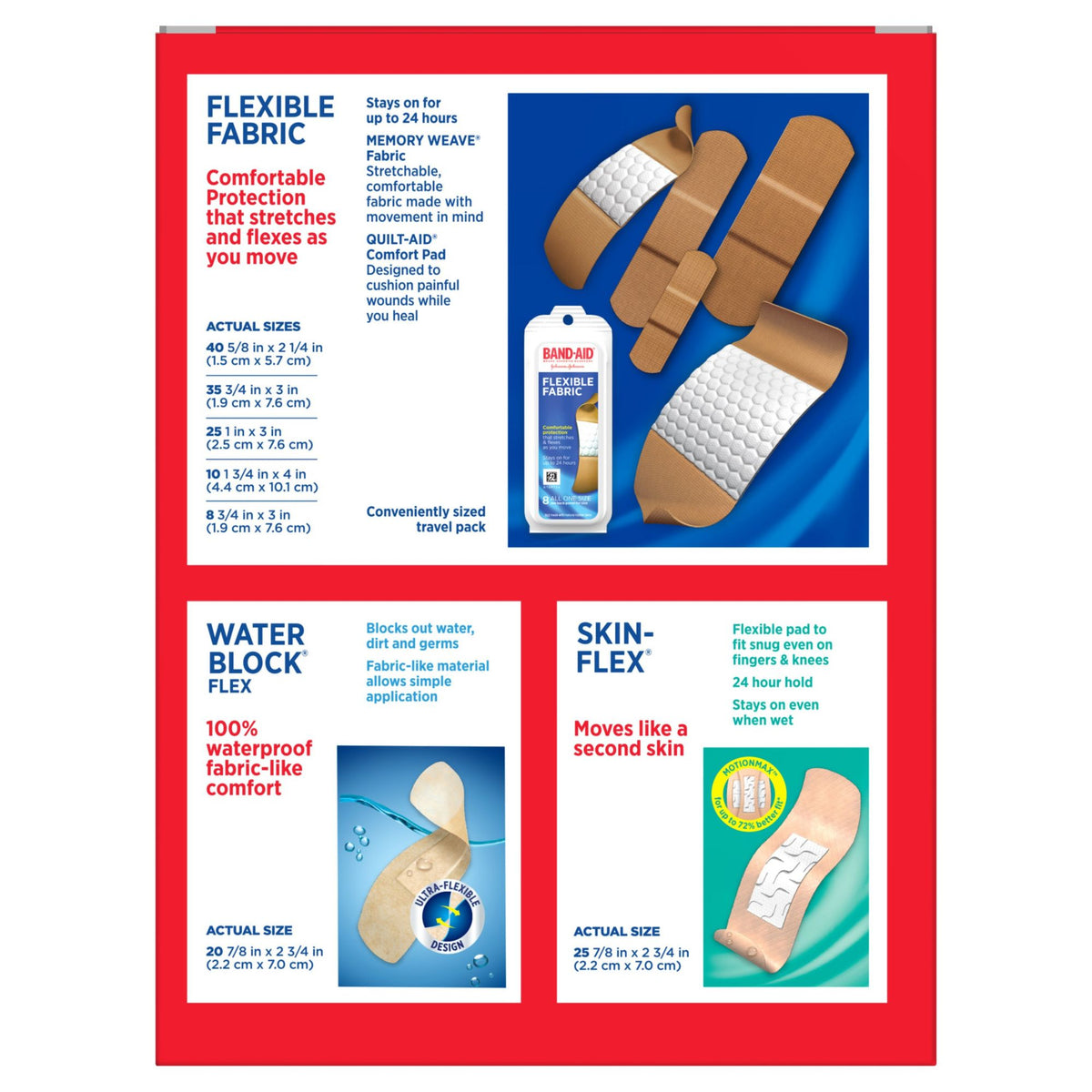 Band-Aid Brand Adhesive Bandages Value Pack in Assorted Sizes, 163 ct.