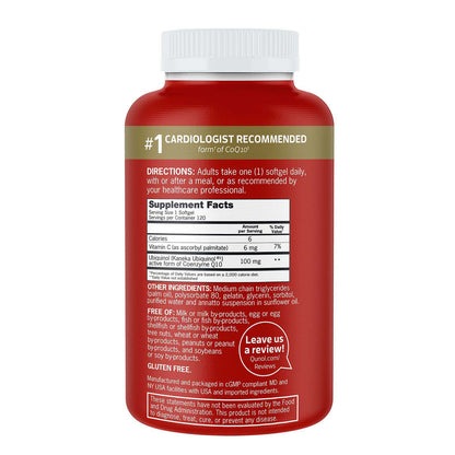 Qunol Mega Ubiquinol CoQ10, 120 ct.