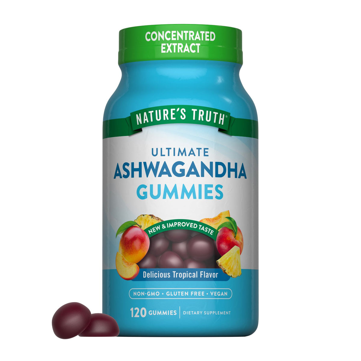 Nature's Truth Ashwagandha Gummies, Tropical Flavor, 120 ct./500mg