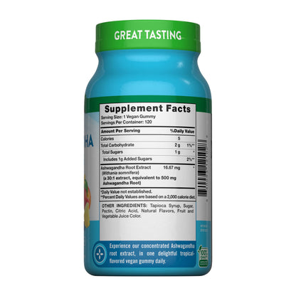 Nature's Truth Ashwagandha Gummies, Tropical Flavor, 120 ct./500mg