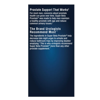 Super Beta Prostate Male Supplement with 250mg Beta-Sitosterol, 120 ct.
