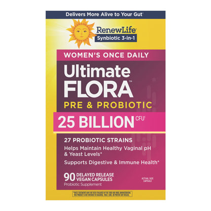 Renew Life Ultimate Flora Pre & Probiotic, 25 Billion CFU, 90 ct.