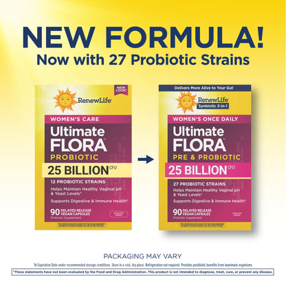 Renew Life Ultimate Flora Pre & Probiotic, 25 Billion CFU, 90 ct.