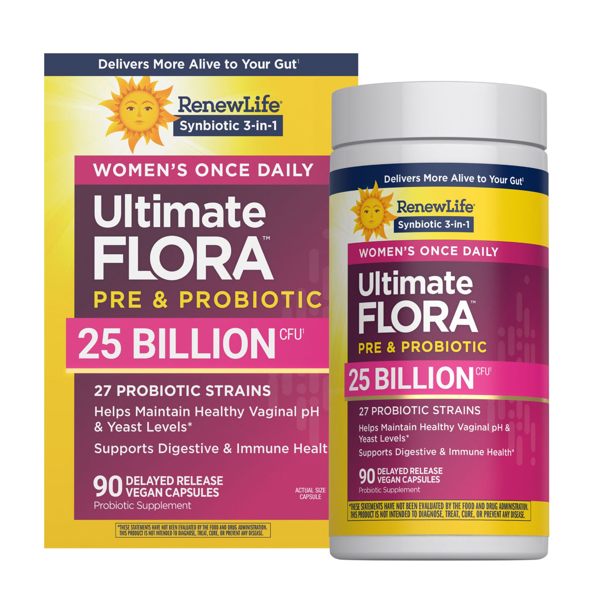 Renew Life Ultimate Flora Pre & Probiotic, 25 Billion CFU, 90 ct.