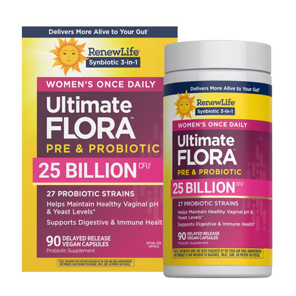Renew Life Ultimate Flora Pre & Probiotic, 25 Billion CFU, 90 ct.
