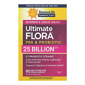 Renew Life Ultimate Flora Pre & Probiotic, 25 Billion CFU, 90 ct.
