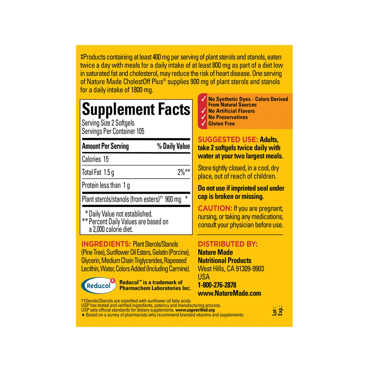 Nature Made CholestOff Plus Softgels, 210 ct.