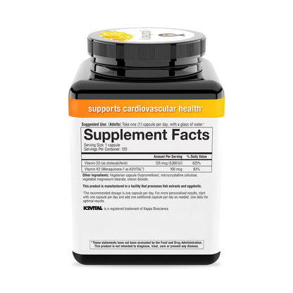 Youtheory K2D3 Essential Vitamin Capsules, 120 ct.