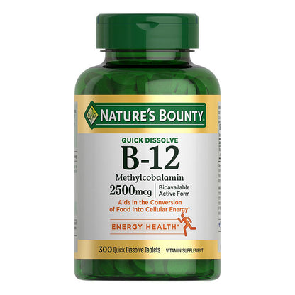 Nature's Bounty Vitamin B-12 2500mg Quick Dissolve, 300 ct.