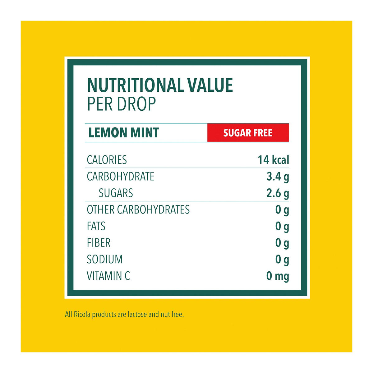 Ricola Sugar-Free Lemon Mint Herb Throat Drops, 130 ct.