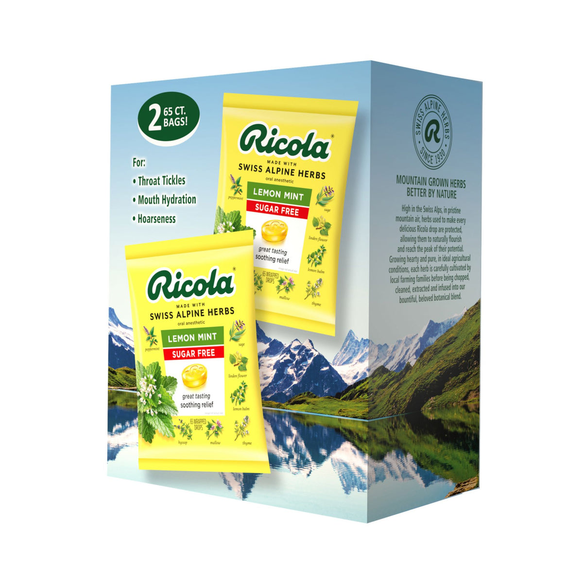 Ricola Sugar-Free Lemon Mint Herb Throat Drops, 130 ct.