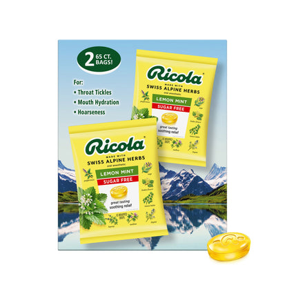 Ricola Sugar-Free Lemon Mint Herb Throat Drops, 130 ct.