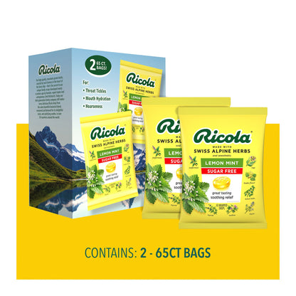 Ricola Sugar-Free Lemon Mint Herb Throat Drops, 130 ct.