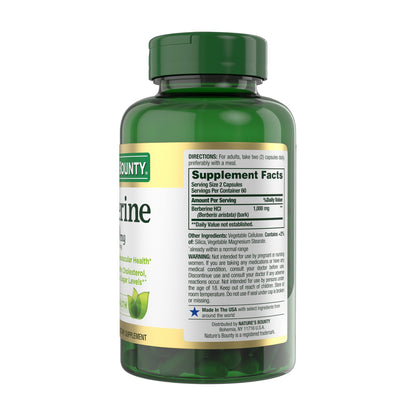 Nature's Bounty Berberine 1000mg Capsules, 120 ct.