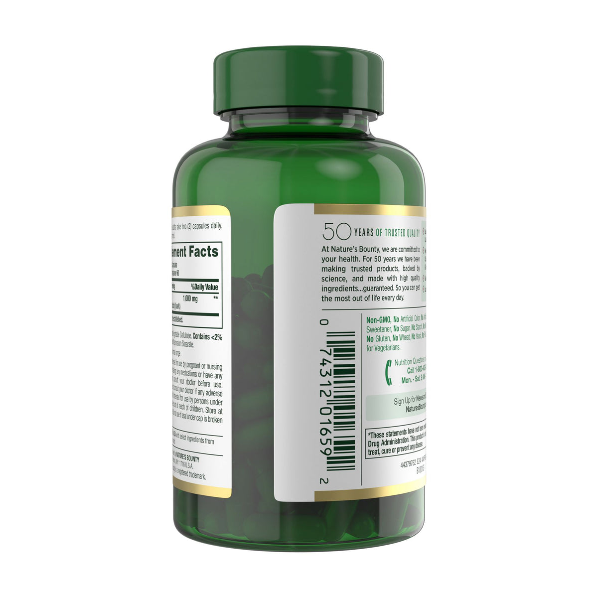 Nature's Bounty Berberine 1000mg Capsules, 120 ct.