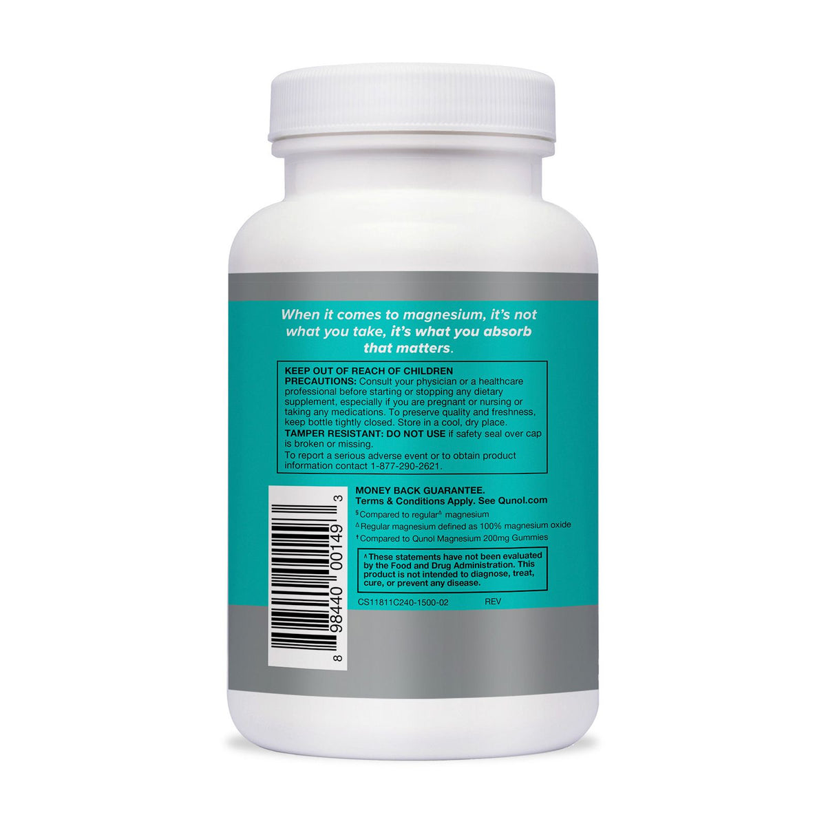 Qunol Magnesium Glycinate 420mg Capsule, 240 ct.