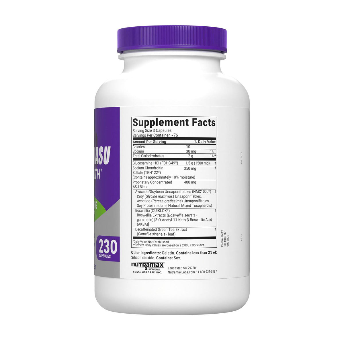 Nutramax Cosamin ASU Joint Health Supplement with Glucosamine, Chondroitin & ASU, 230 ct.