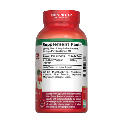 Nature's Truth Apple Cider Vinegar Capsules, 240 ct.