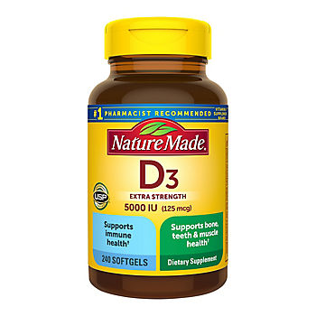 Nature Made Extra Strength Vitamin D3 5000IU Softgels, 240 ct.