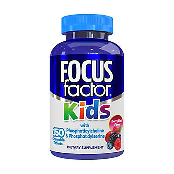 Focus Factor Kids Brain Health Supplement, Chewable Tablets Berry Blast Flavor, 150 ct.