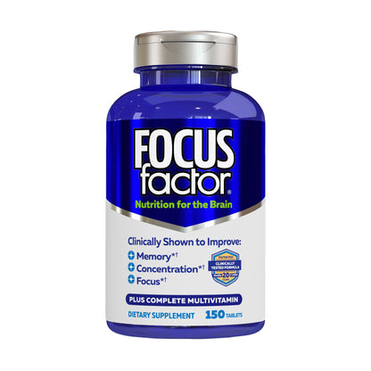 Focus Factor Brain Health Supplement, Tablets, 150 ct.