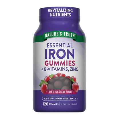 Nature's Truth Iron Gummies and B-Vitamins, Zinc, 120 ct.