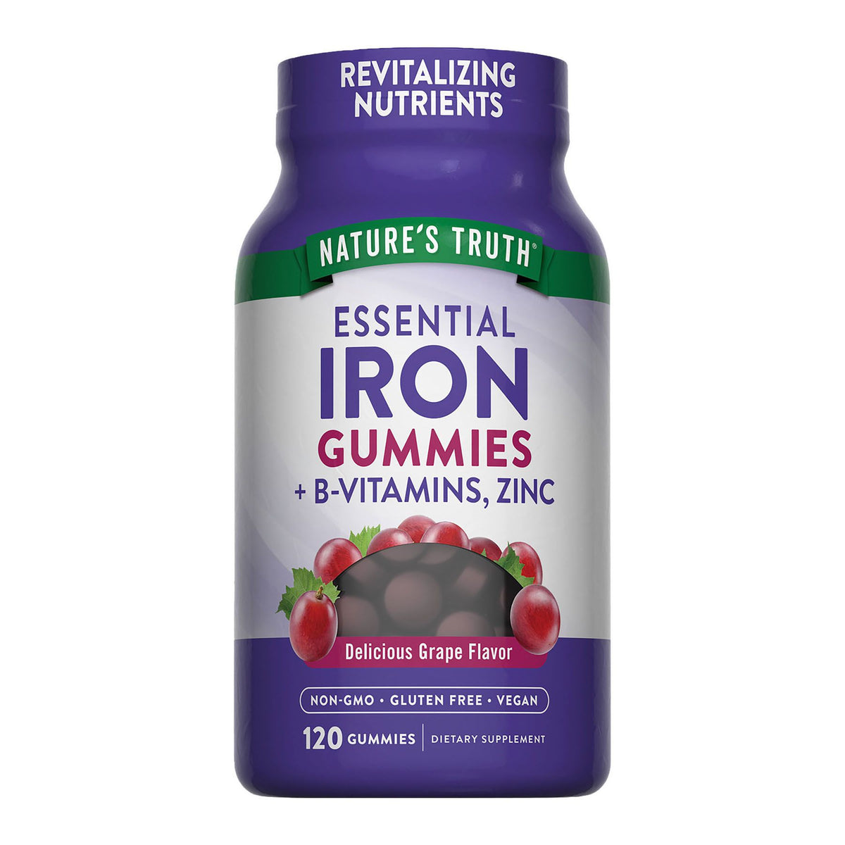 Nature's Truth Iron Gummies and B-Vitamins, Zinc, 120 ct.