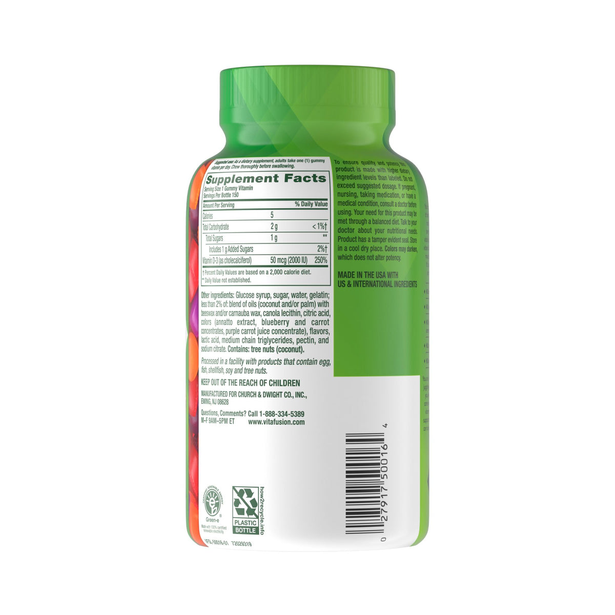 Vitafusion Vitamin D Gummy Vitamins, 150 ct.
