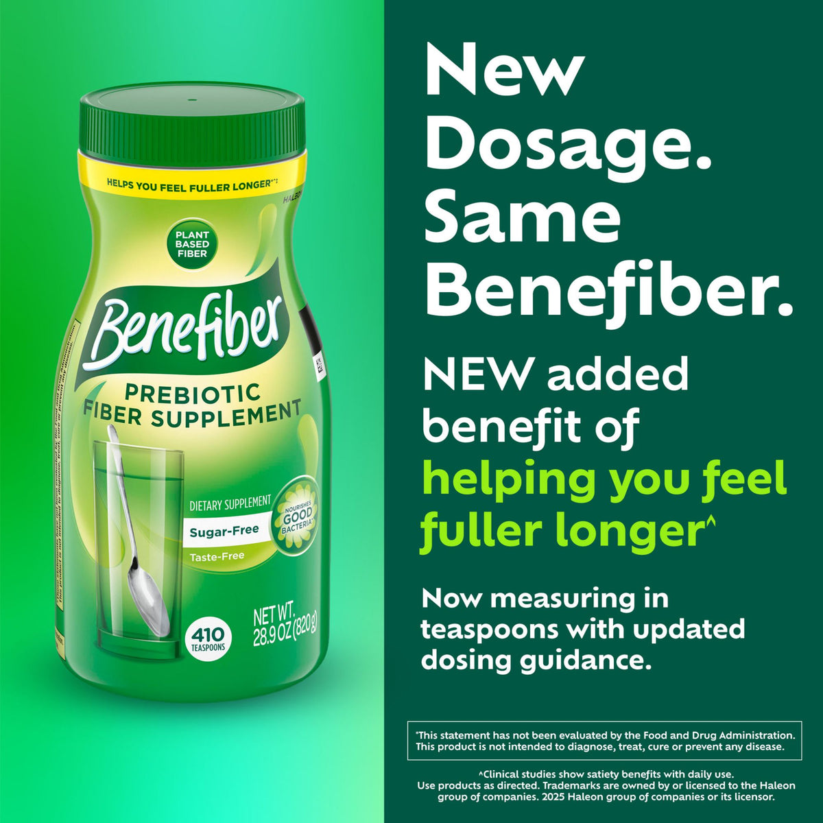 Benefiber Daily Prebiotic Fiber Supplement Powder, 28.9 oz.