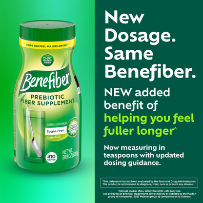Benefiber Daily Prebiotic Fiber Supplement Powder, 28.9 oz.