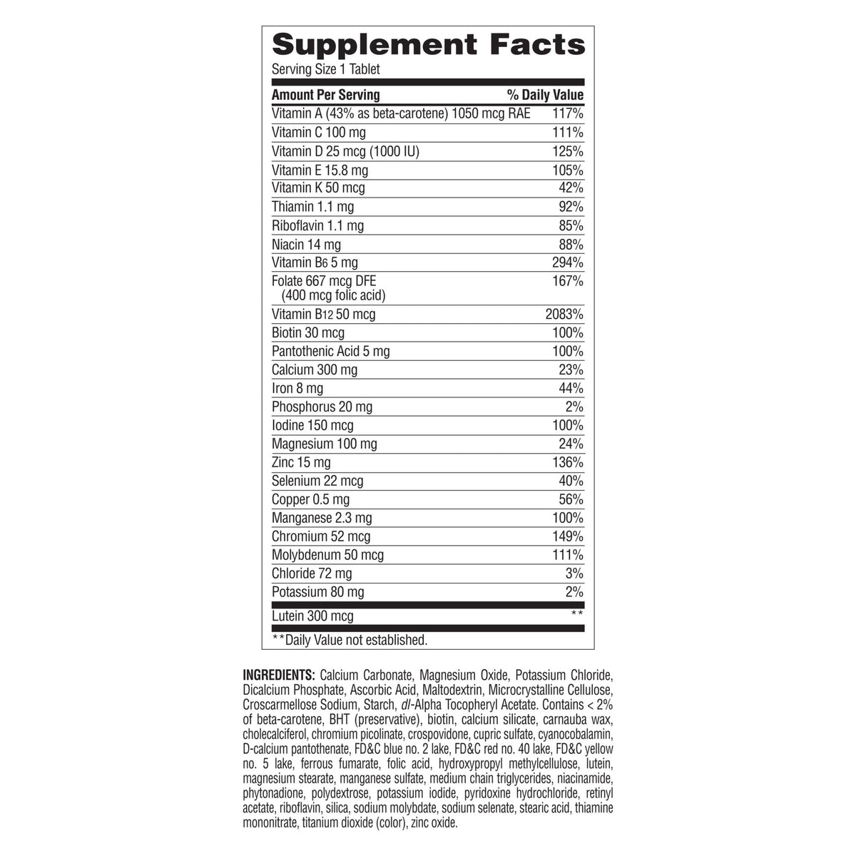 Berkley Jensen Women's 50+ Multivitamin Tablets, 300 ct.