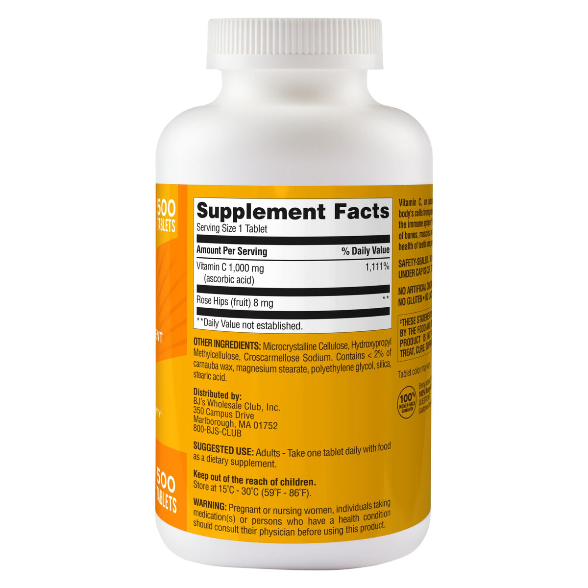 Berkley Jensen Vitamin C 1000mg Tablets, 500 ct.