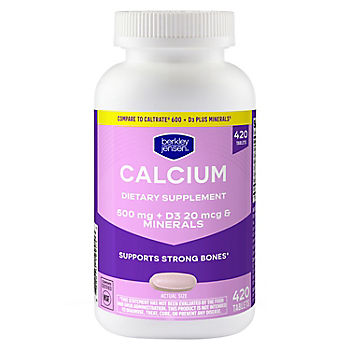 Berkley Jensen Calcium 600mg + D3 Tablets, 420 ct.