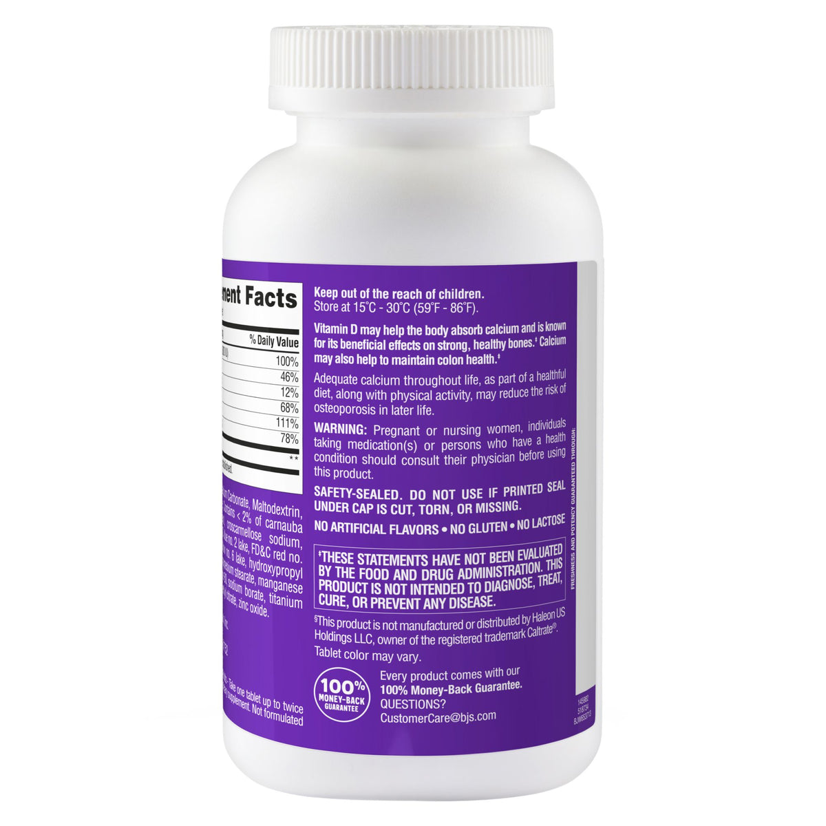 Berkley Jensen Calcium 600mg + D3 Tablets, 420 ct.
