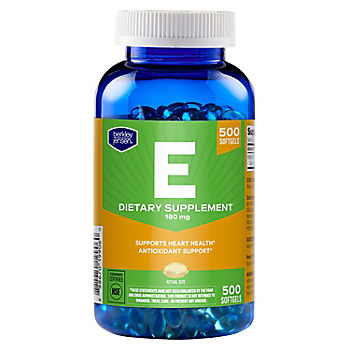 Berkley Jensen Vitamin E 180mg Softgels, 500 ct.