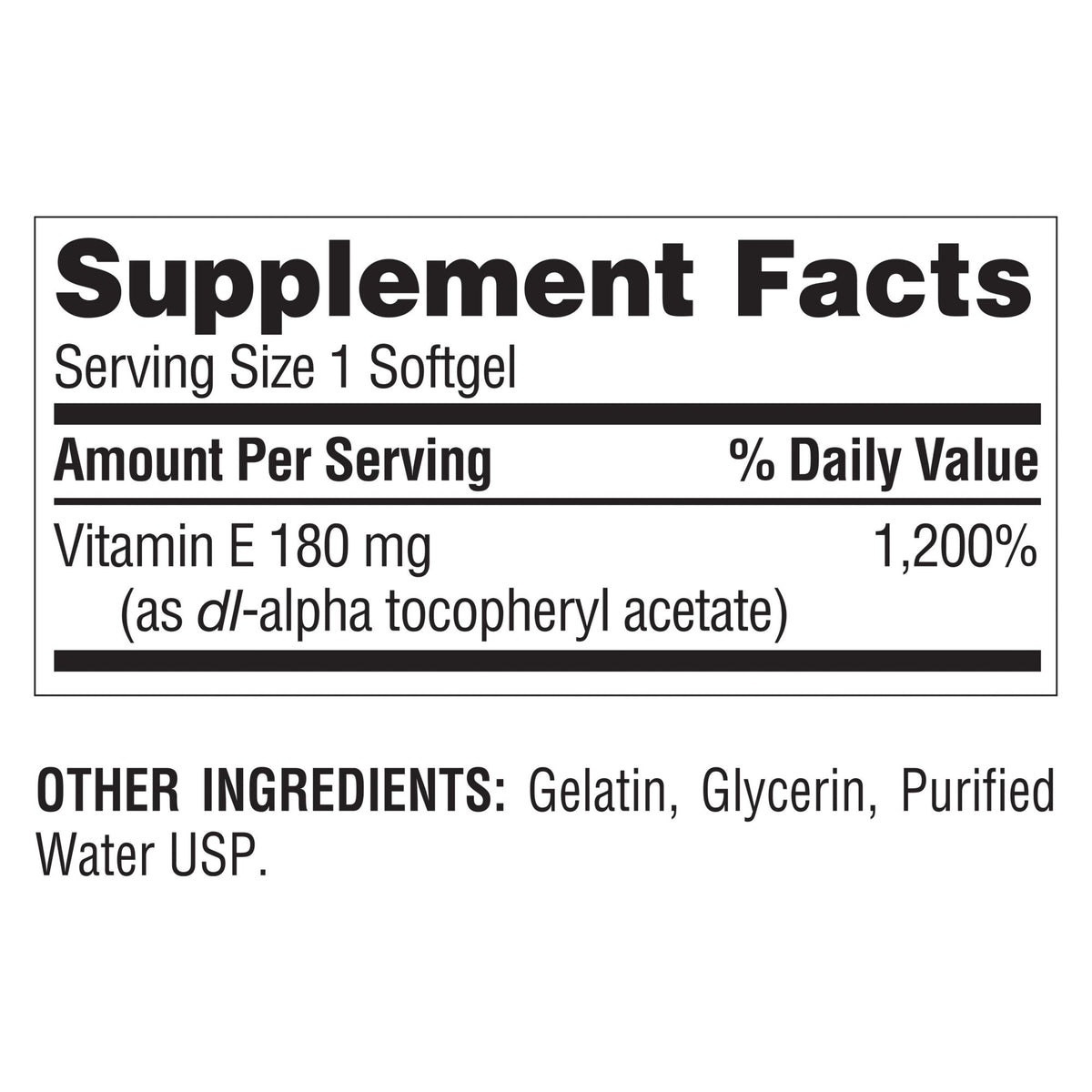 Berkley Jensen Vitamin E 180mg Softgels, 500 ct.
