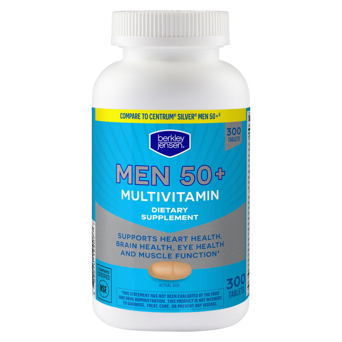 Berkley Jensen Men's 50+ Multivitamin Tablets, 300 ct.