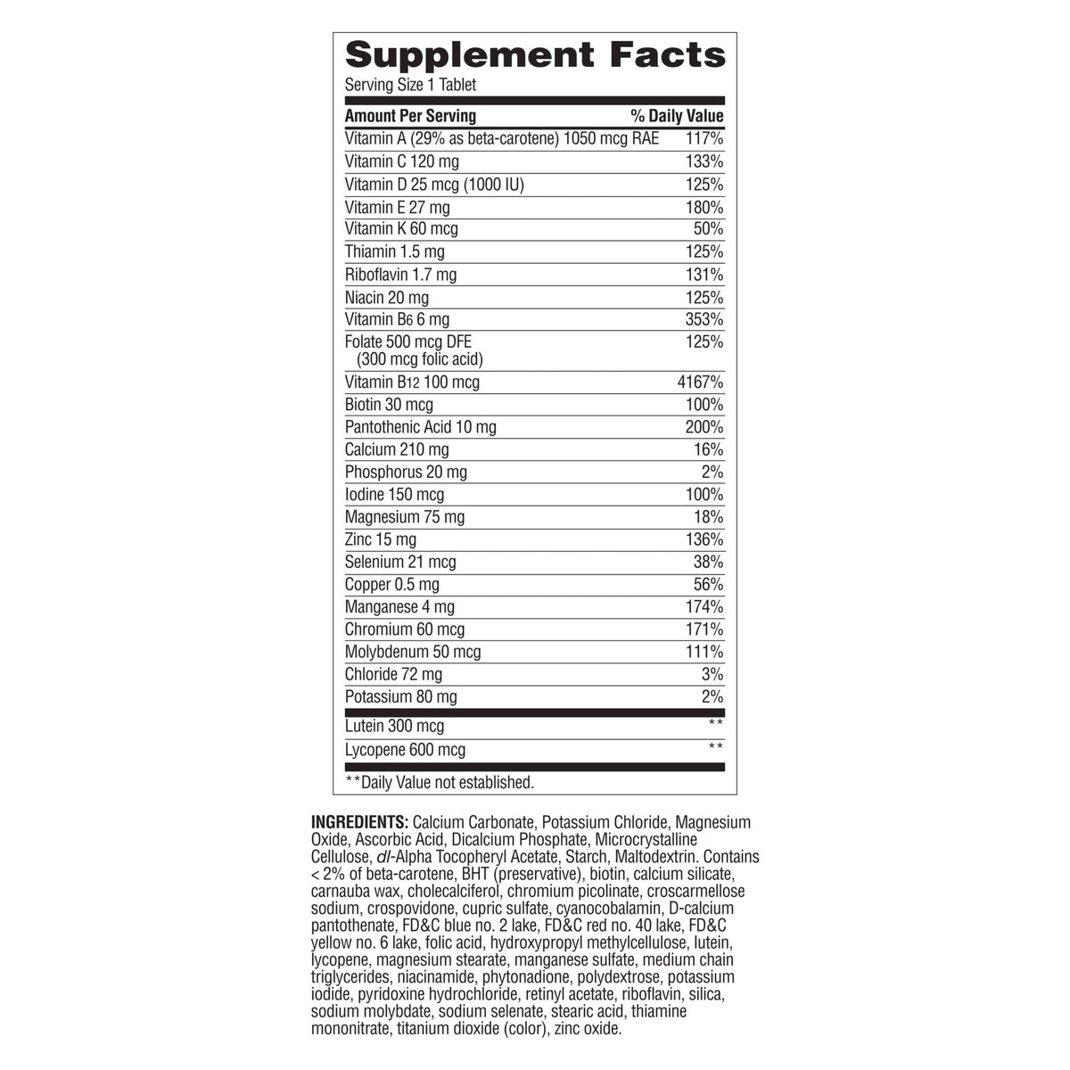 Berkley Jensen Men's 50+ Multivitamin Tablets, 300 ct.