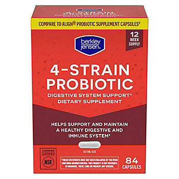 Berkley Jensen Probiotic Digestive System Support Capsules, 84 ct.