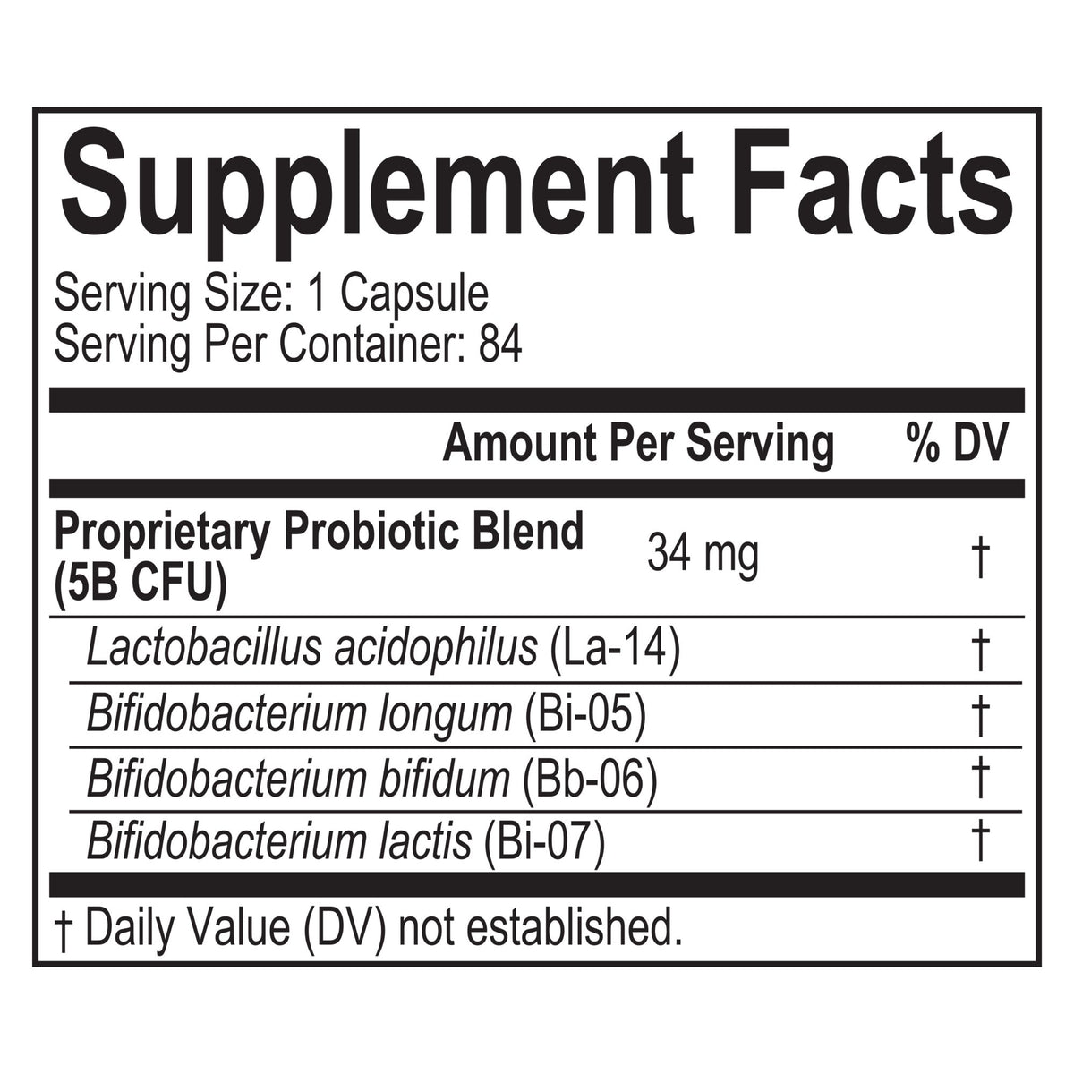 Berkley Jensen Probiotic Digestive System Support Capsules, 84 ct.