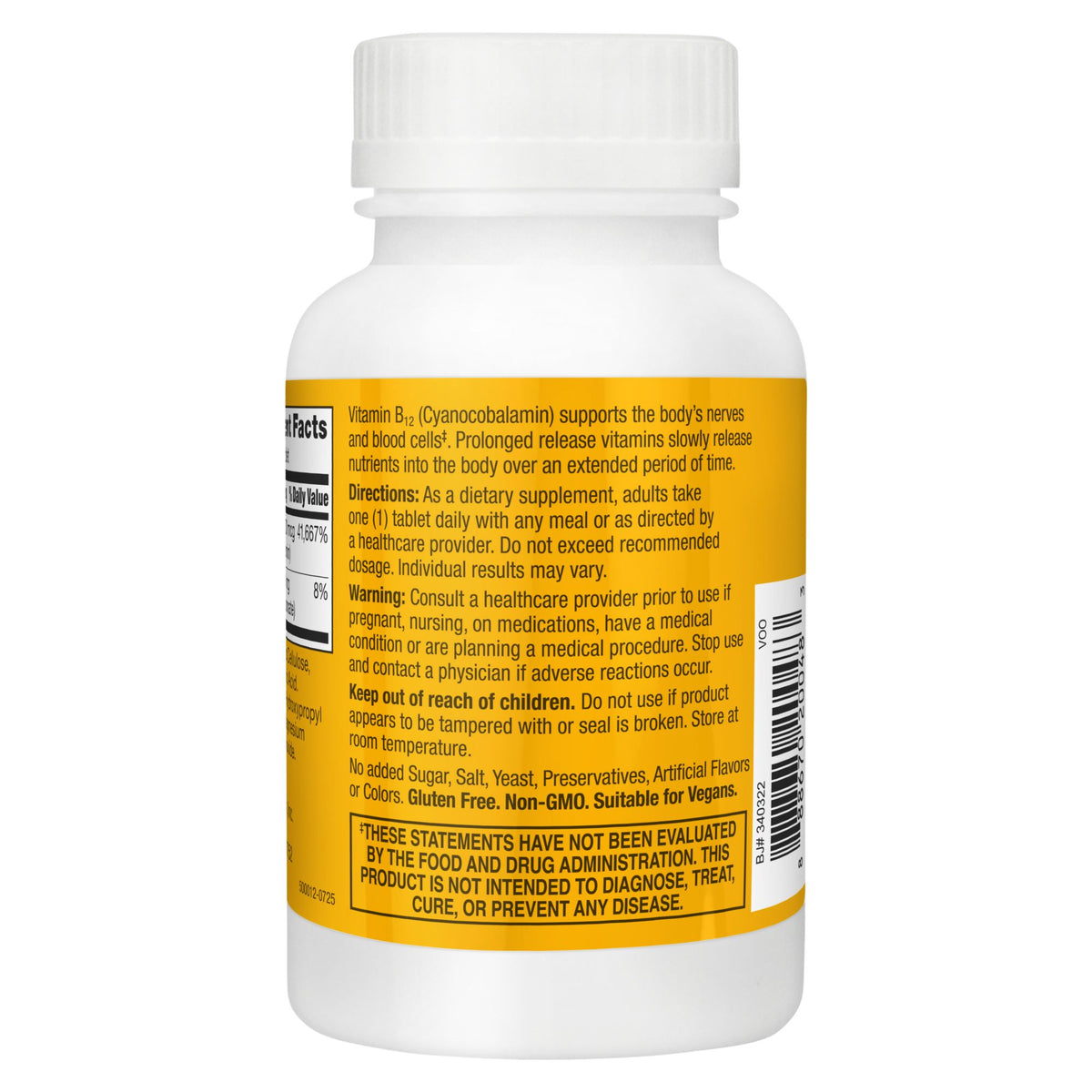 Berkley Jensen Vitamin B12 Prolonged Release Tablet, 1000 mcg, 365 ct.