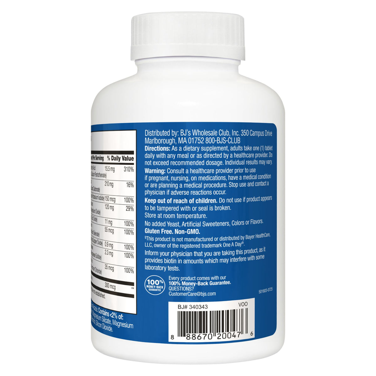 Berkley Jensen One Daily Men's Multivitamin Tablets, 300 ct.