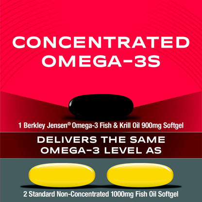 Berkley Jensen Omega-3 Fish & Krill Oil Softgels, 90 ct.