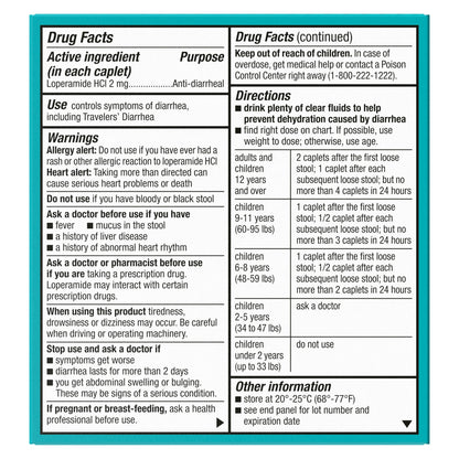 Berkley Jensen Loperamide Hydrochloride Anti-Diarrheal 2mg Tablets, 24 ct.