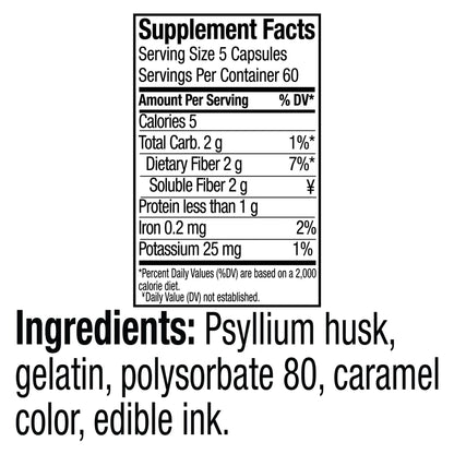 Berkley Jensen Psyllium Husk Fiber Capsules, 600 ct.