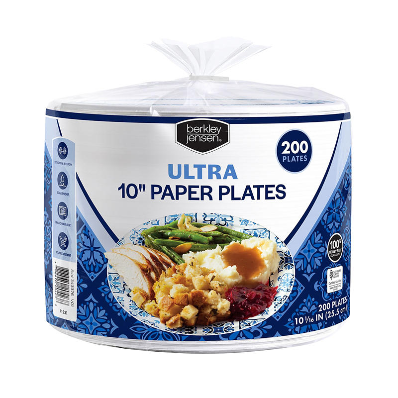 Berkley Jensen Ultra 10" Paper Plates 200 Count